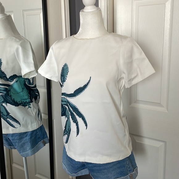 🌟2X HOST PICK! ⬇️REDUCED! J.Crew white crab top - Picture 4 of 9